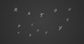 Random letters in the alphabet floating forward in a vast empty space Royalty Free Stock Photo