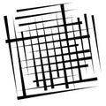 Random lines grid, mesh. Dynamic, irregular overlap, intersect lines, stripes. Jumble, reticulate geometric element. random lines