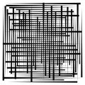 Random lines grid, mesh. Dynamic, irregular overlap, intersect lines, stripes. Jumble, reticulate geometric element. random lines