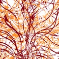 Random lines, shapes geometric abstract art. Colorful duotone scattered design artistic illustration. Irregular, clutter noise,