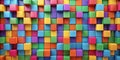Random multi colored block art wallpaper background AI Generative