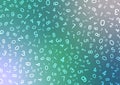 Random number gradient pastel math background
