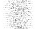 Random numbers 0 and 9. Background in a matrix style. Binary code pattern with digits on screen, falling character. Royalty Free Stock Photo
