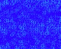 Random numbers 0 and 9. Background in a matrix style. Binary code pattern with digits on screen, falling character. Royalty Free Stock Photo