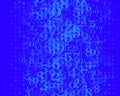 Random numbers 0 and 9. Background in a matrix style. Binary code pattern with digits on screen, falling character. Royalty Free Stock Photo
