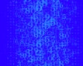 Random numbers 0 and 9. Background in a matrix style. Binary code pattern with digits on screen, falling character.