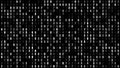 Counting dynamic numbers on black background for data science and technology infographic with numerical code and random number