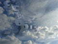 Random numbers generated cloud background illustration