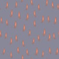 Random pale seamless pattern with little orange squid silhouettes. Pale blue background.