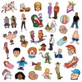 Random people collection Royalty Free Stock Photo