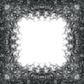 Random polygon line. Complex techno-structure illusion abstract background. Halftone pattern. Black and white shape of different