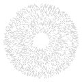 Random radial, circular lines. Abstract geometric circle vector element. Burst, spiral, swirl effect Royalty Free Stock Photo