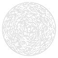 Random radial, circular lines. Abstract geometric circle vector element. Burst, spiral, swirl effect Royalty Free Stock Photo