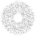 Random radial, circular lines. Abstract geometric circle vector element. Burst, spiral, swirl effect Royalty Free Stock Photo