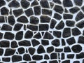 Random rubble masonry with boulders stone for an strong compound wall for high secure and protected Royalty Free Stock Photo