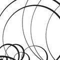 Random scattered circles artistic geometric illustration. Dynami Royalty Free Stock Photo