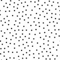 Random scattered polka dots, abstract black and white background Royalty Free Stock Photo
