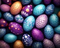 Random Seamless Background Easter Egg Theme.