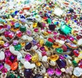 Pile of gold, silver and gems