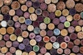 A random selection of used wine corks,