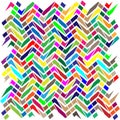 Random shapes arranged as mosaic, tessellating pattern. Colorful, vibrant Vector design. Mishmash, jumble, and tangle concept