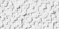 Random shifted white polygon geometrical tiny prism shaped fracture structure pattern background wallpaper banner Royalty Free Stock Photo