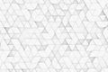Random shifted white triangle geometrical pattern background with soft shadows, minimal background template