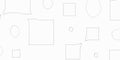 Random sized large white inset square and circle frames geometry objects background wallpaper banner pattern