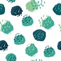 Random speckle dots seamless pattern. Hand drawn splash spray vector texture. Brush painted stains. For print, digital