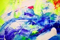 Random spills of paints of different colors