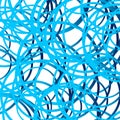 Random squiggle lines, intersecting random circles. Scribble, ta Royalty Free Stock Photo