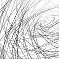 Random squiggly, squiggle intersecting lines in chaotic style. A