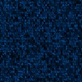 Random symbols seamless pattern. Blue numbers on black background Royalty Free Stock Photo