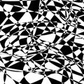 Random texture with alternating black and white shapes. Rough, c