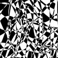 Random texture with alternating black and white shapes. Rough, c