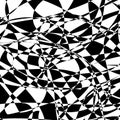 Random texture with alternating black and white shapes. Rough, c