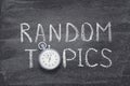 Random topics watch