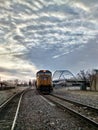 Random trains in Atchison Kansas. Royalty Free Stock Photo