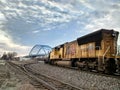 Random trains in Atchison Kansas. Royalty Free Stock Photo