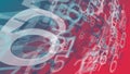 Digital numbers, cloud computing data exchange Royalty Free Stock Photo