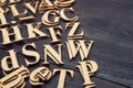 Random Wooden Letterpress Alphabet Royalty Free Stock Photo