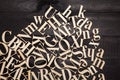 Random Wooden Letterpress Alphabet Royalty Free Stock Photo