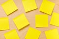 Randomly Arranged Yellow Post-it Collection Royalty Free Stock Photo