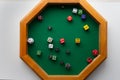 Randomly rolled dice in dice tray Royalty Free Stock Photo