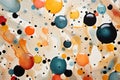 Randomly spaced tiny spots dots pattern, abstract natural background, organic shapes, bright colors