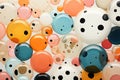 Randomly spaced tiny spots dots pattern, abstract natural background, organic shapes, bright colors