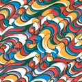 Randomly Waves Colourful Style Vector Background