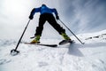 Randonee skiing close up Royalty Free Stock Photo