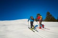 Randonnee ski trails Royalty Free Stock Photo