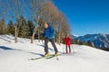 Randonnee ski trails Royalty Free Stock Photo